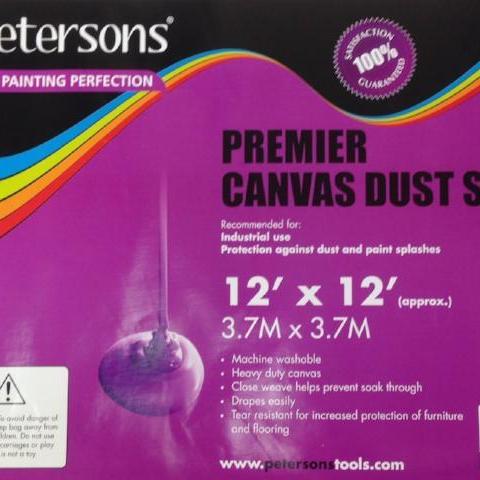 Petersons Premier Canvas Dust Sheet 12ft x 12ft